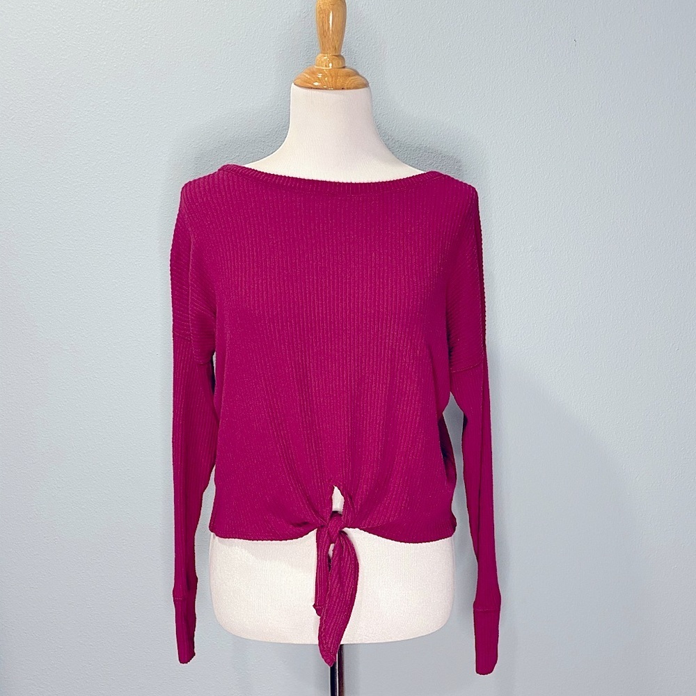 ABERCROMBIE & FITCH Tie-front Knit Top, Size S